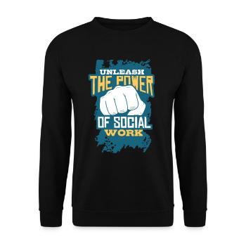 Travailleurs sociaux - Sweat-shirt Unisexe - noir - Devant - Alina (178cm) & Michal (187cm)