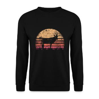 Ziege vintage - Unisex Pullover - Schwarz - Vorne - Alina (178cm) & Michal (187cm)