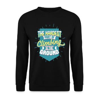 Klettern Kletterer - Unisex Pullover - Schwarz - Vorne - Alina (178cm) & Michal (187cm)