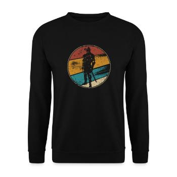 Knight in armor vintage - Unisex Sweatshirt - black - Front - Alina (178cm) & Michal (187cm)