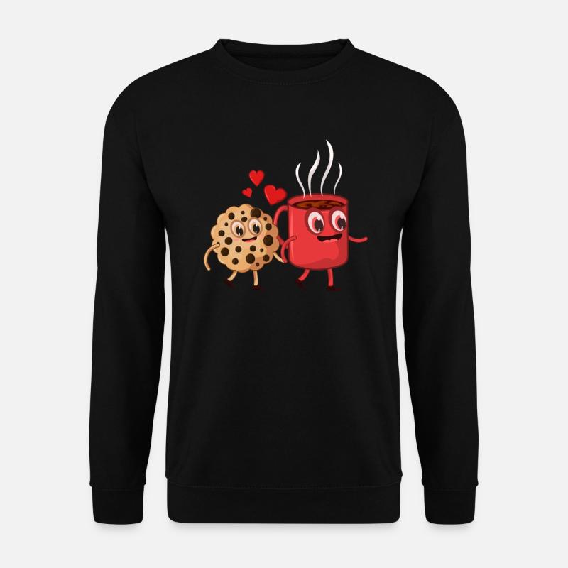 Cookie and Coffee Love - Unisex Sweatshirt - black