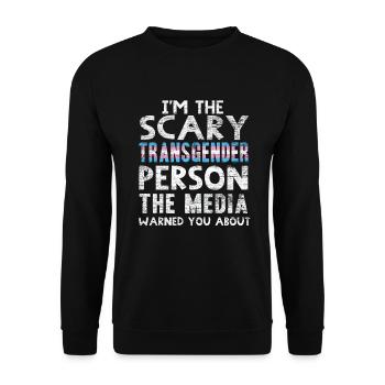 Transgender Trans - Unisex Sweatshirt - black - Front - Alina (178cm) & Michal (187cm)