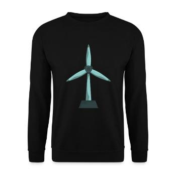 Énergie éolienne Protection du climat - Sweat-shirt Unisexe - noir - Devant - Alina (178cm) & Michal (187cm)