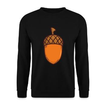 Acorn Oak Tree - Unisex Sweatshirt - black - Front - Alina (178cm) & Michal (187cm)