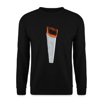 Saw Craftsman Tool - Unisex Sweatshirt - black - Front - Alina (178cm) & Michal (187cm)