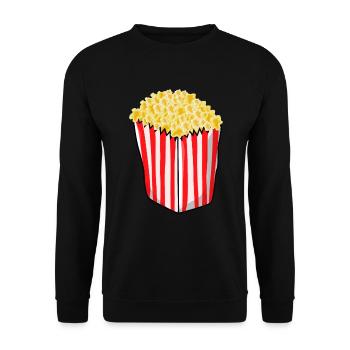 Popcorn - Unisex Sweatshirt - black - Front - Alina (178cm) & Michal (187cm)