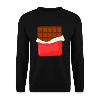 Schokolade - Unisex Pullover - Schwarz - Vorne - Alina (178cm) & Michal (187cm)