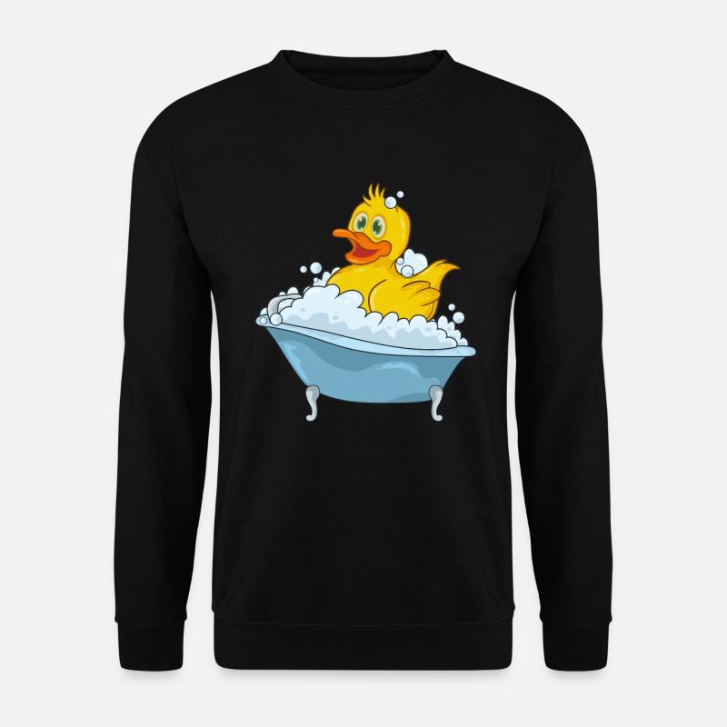 Bathing duck in a bathtub - Unisex Sweatshirt - black