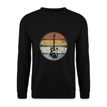 Electric guitar rock guitarist vintage - Unisex Sweatshirt - black - Front - Alina (178cm) & Michal (187cm)