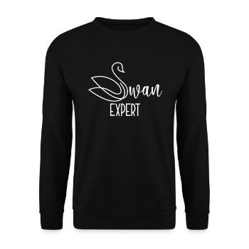 Cygne expert - Sweat-shirt Unisexe - noir - Devant - Alina (178cm) & Michal (187cm)