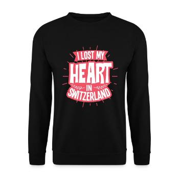 Switzerland - Unisex Sweatshirt - black - Front - Alina (178cm) & Michal (187cm)