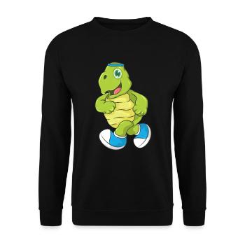 Tortue coureur Fitness - Sweat-shirt Unisexe - noir - Devant - Alina (178cm) & Michal (187cm)