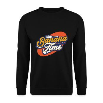 Banana - Unisex Sweatshirt - black - Front - Alina (178cm) & Michal (187cm)