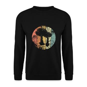 Mushrooms vintage - Unisex Sweatshirt - black - Front - Alina (178cm) & Michal (187cm)
