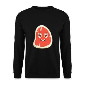 Steak - Sweat-shirt Unisexe - noir - Devant - Alina (178cm) & Michal (187cm)