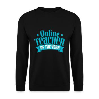 Online Lehrer des Jahres - Unisex Sweatshirt - black - Front - Alina (178cm) & Michal (187cm)