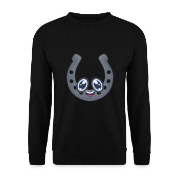 horseshoe - Unisex Sweatshirt - black - Front - Alina (178cm) & Michal (187cm)