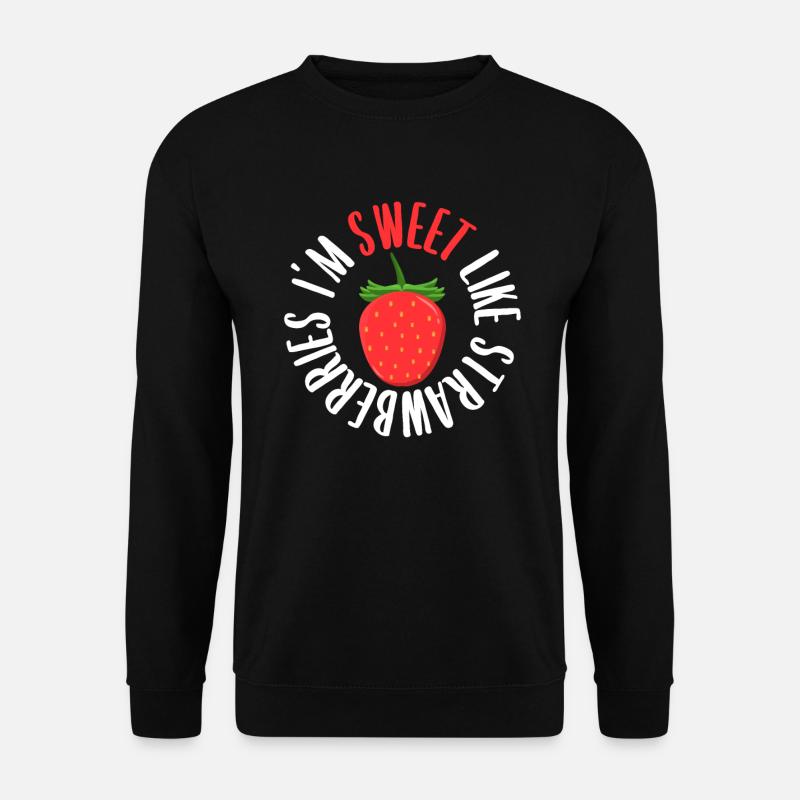 Erdbeere - Unisex Pullover - Schwarz