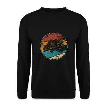 Offroad OFF-road suv retro - Unisex Sweatshirt - black - Front - Alina (178cm) & Michal (187cm)