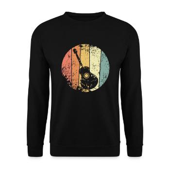 Gitarrist vintage Gitarre Gitarrenspieler - Unisex Pullover - Schwarz - Vorne - Alina (178cm) & Michal (187cm)