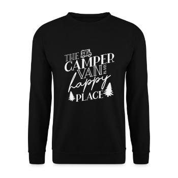 Motorhome Camping - Unisex Sweatshirt - black - Front - Alina (178cm) & Michal (187cm)