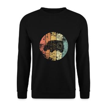 4x4 4x4 voiture 4x4 vintage voiture - Sweat-shirt Unisexe - noir - Devant - Alina (178cm) & Michal (187cm)
