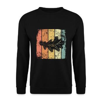 Oak leaf vintage - Unisex Sweatshirt - black - Front - Alina (178cm) & Michal (187cm)