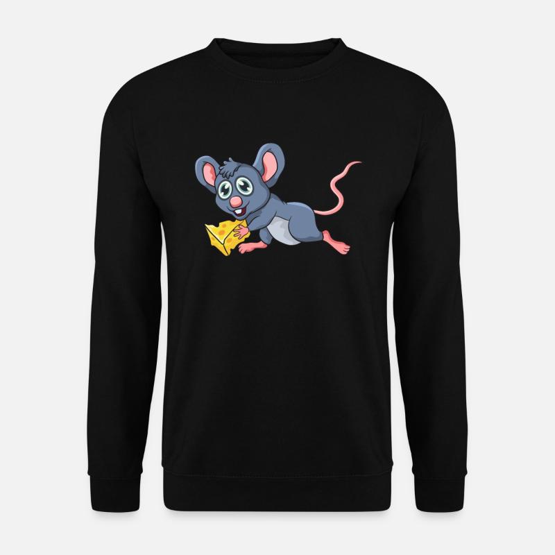 Maus mit Käse - Unisex Pullover - Schwarz