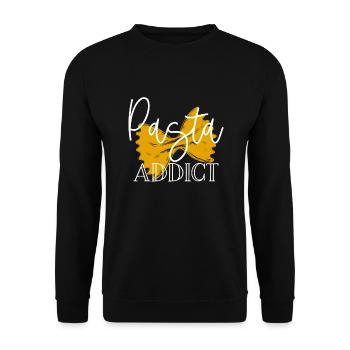 Pasta noodles - Unisex Sweatshirt - black - Front - Alina (178cm) & Michal (187cm)