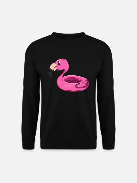 Flamingo Schwimmring - Sweat-shirt Unisexe - noir