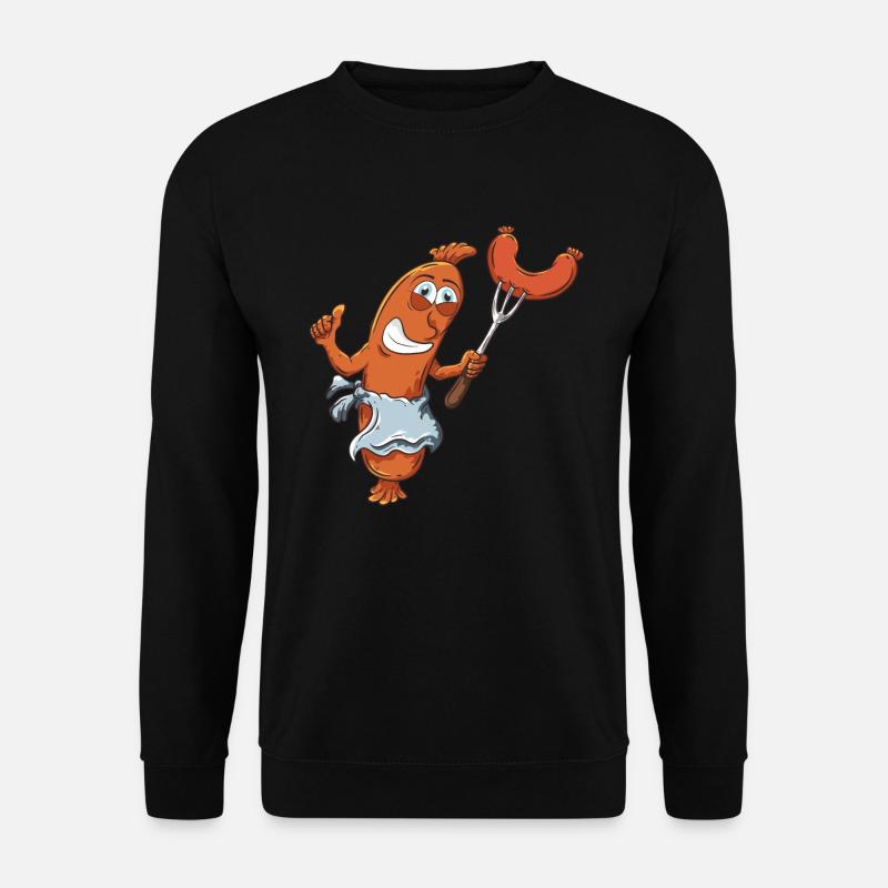 Grillen Würstchen Wurst - Unisex Pullover - Schwarz