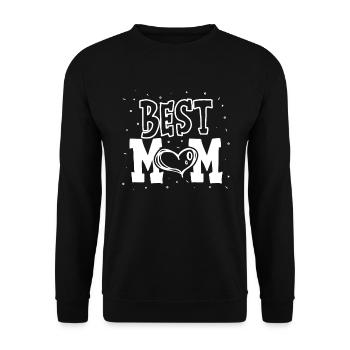 Beste Mama - Unisex Sweatshirt - black - Front - Alina (178cm) & Michal (187cm)