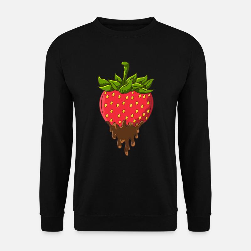 Strawberry with chocolate - Unisex Sweatshirt - black