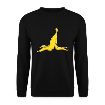 Banana peel banana - Unisex Sweatshirt - black - Front - Alina (178cm) & Michal (187cm)