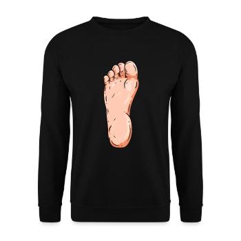 Fuß - Unisex Pullover - Schwarz - Vorne - Alina (178cm) & Michal (187cm)