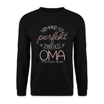 Oma - Unisex Pullover - Schwarz - Vorne - Alina (178cm) & Michal (187cm)