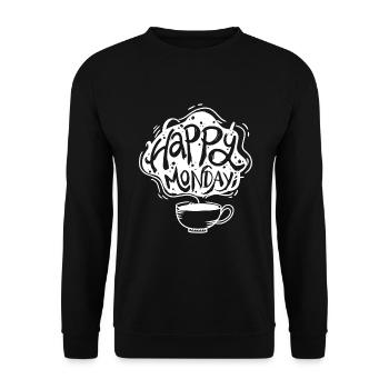 Monday - Unisex Sweatshirt - black - Front - Alina (178cm) & Michal (187cm)