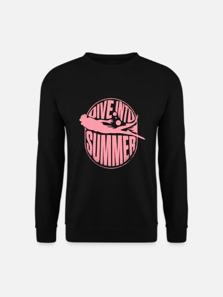 Tauchen rosa Taucher - Unisex Pullover - Schwarz