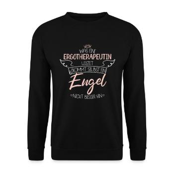 Ergotherapeutin - Unisex Pullover - Schwarz - Vorne - Alina (178cm) & Michal (187cm)