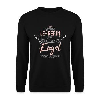 Lehrerin - Unisex Pullover - Schwarz - Vorne - Alina (178cm) & Michal (187cm)