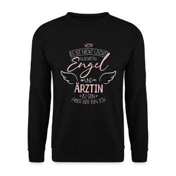 Ärztin - Unisex Pullover - Schwarz - Vorne - Alina (178cm) & Michal (187cm)