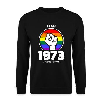 1973 Anniversaire Gay Pride LGBT - Sweat-shirt Unisexe - noir - Devant - Alina (178cm) & Michal (187cm)