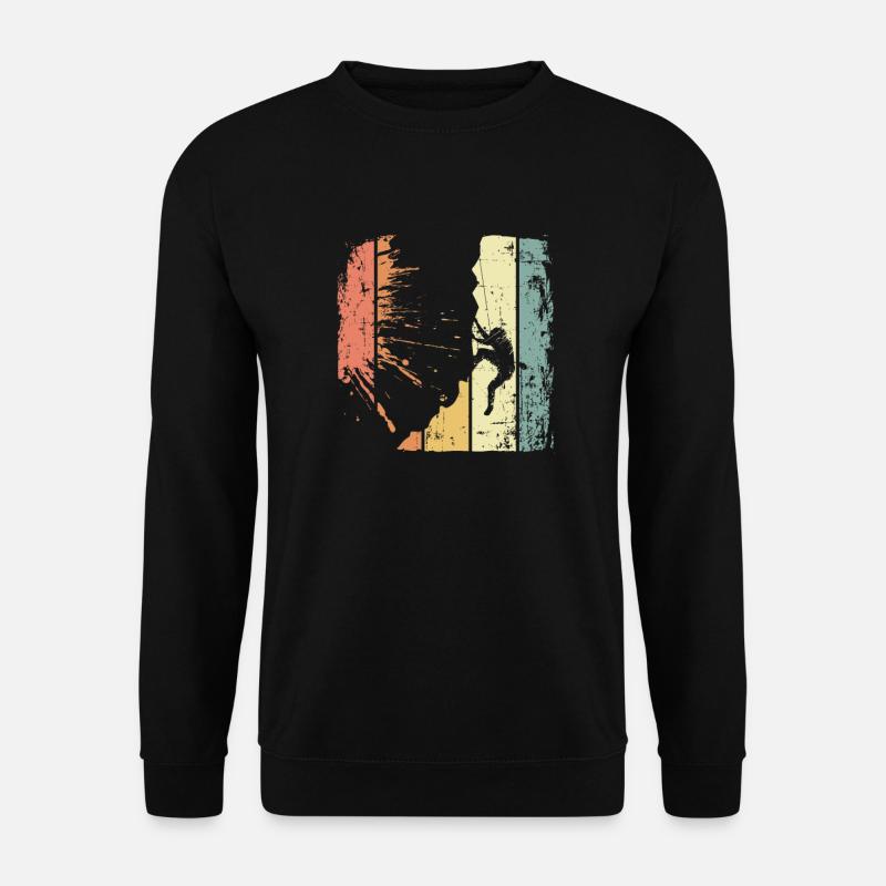 Klettern vintage Kletterer - Unisex Pullover - Schwarz