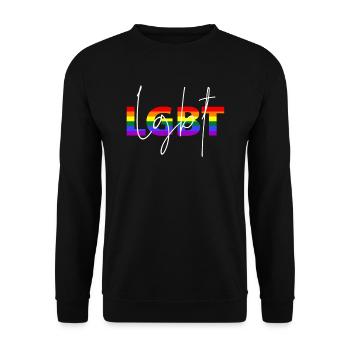 LGBT - Unisex Sweatshirt - black - Front - Alina (178cm) & Michal (187cm)