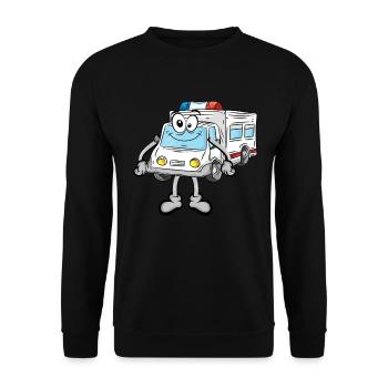 Ambulance Ambulance Service - Unisex Sweatshirt - black - Front - Alina (178cm) & Michal (187cm)