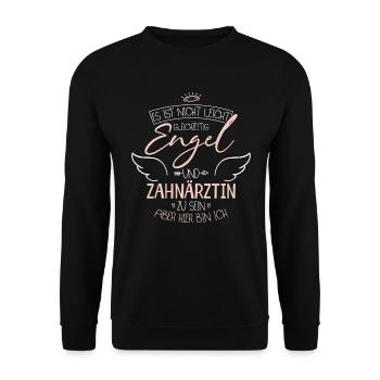 Zahnärztin - Unisex Pullover - Schwarz - Vorne - Alina (178cm) & Michal (187cm)