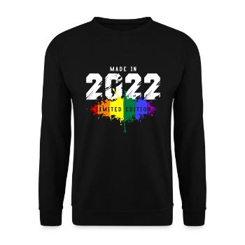 2022 Geburtstag Homosexuell LGBT - Unisex Pullover - Schwarz - Vorne - Alina (178cm) & Michal (187cm)