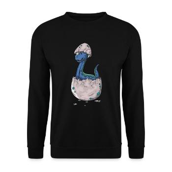 Dinosaurier - Unisex Pullover - Schwarz - Vorne - Alina (178cm) & Michal (187cm)