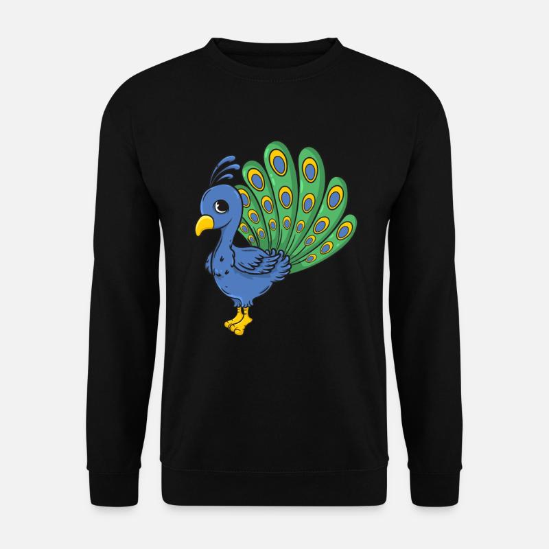 peacock - Unisex Sweatshirt - black