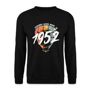 1952 anniversaire guitare guitare - Sweat-shirt Unisexe - noir - Devant - Alina (178cm) & Michal (187cm)